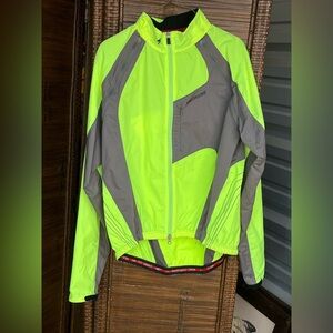 Specialized Jacket Mens Green Gray Deflect Hybrid Cycling Zip Off